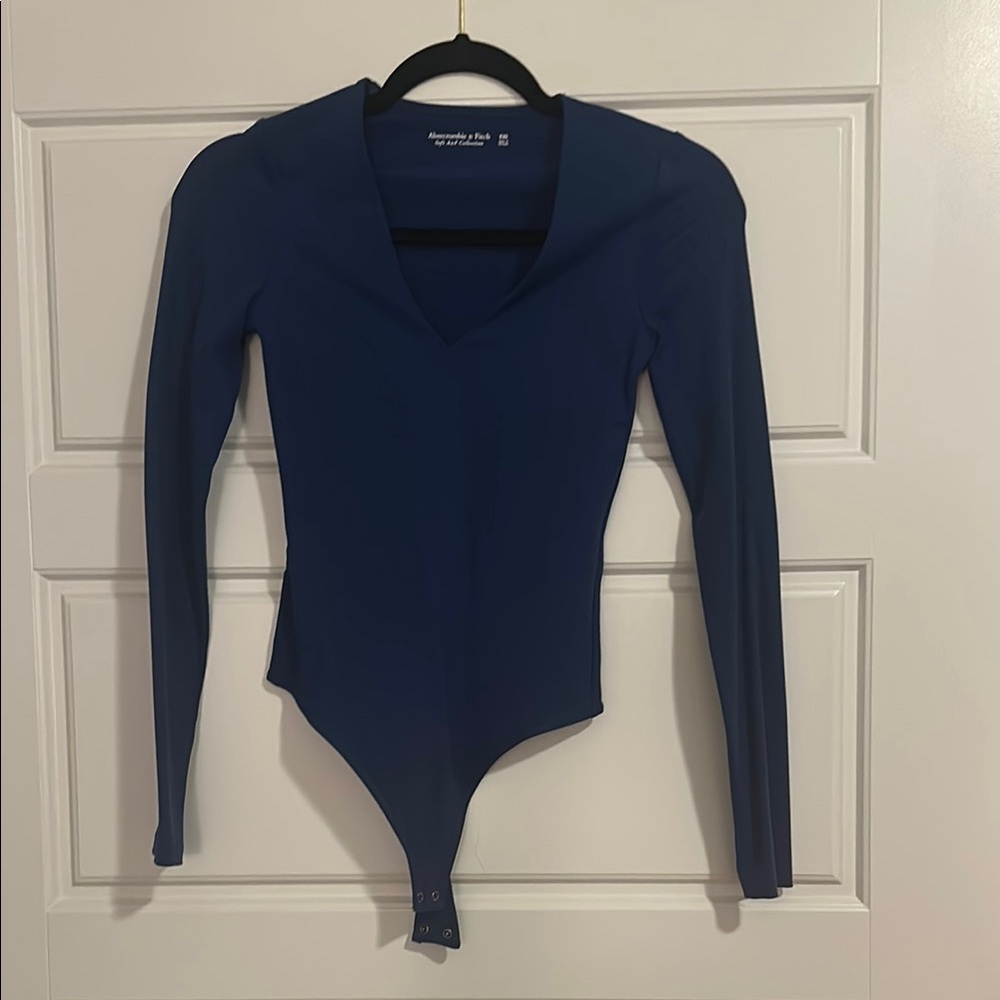 Abercrombie and Fitch Blue Long Sleeve Bodysuit